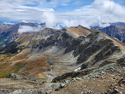 photo of a view from a mountain summit